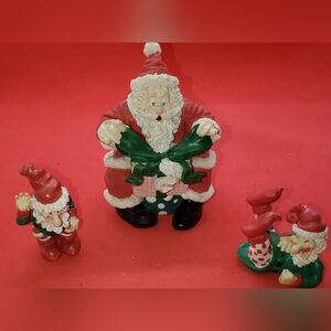 Vintage Christmas Around the World Set of 3. Santa and 2 Elves